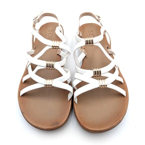 Soul Naturalizer Sierra Strappy Sandals Women's White Size US8W EU38.5 - Picture 13 of 13